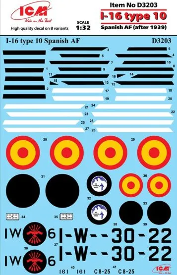I-16 type 10 Spanish AF (after 1939) 1:32