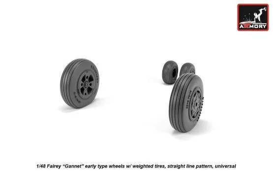 Fairey "Gannet" early type wheels 1:48