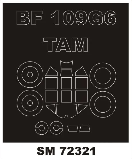 Bf 109G-6 mask for Tamiya 1:72