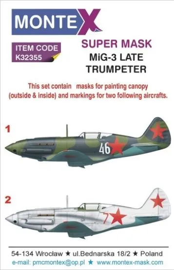 MiG-3 late super mask 1:32