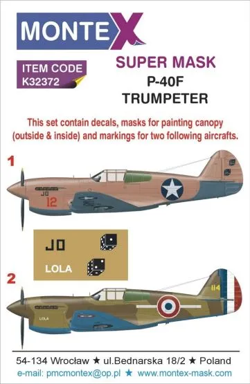 P-40F super mask for Trumpeter 1:32