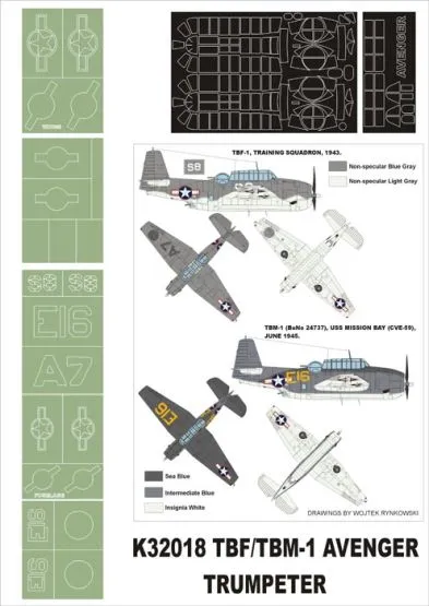 TBF/ TBM-1 Avenger super mask for Trumpeter 1:32