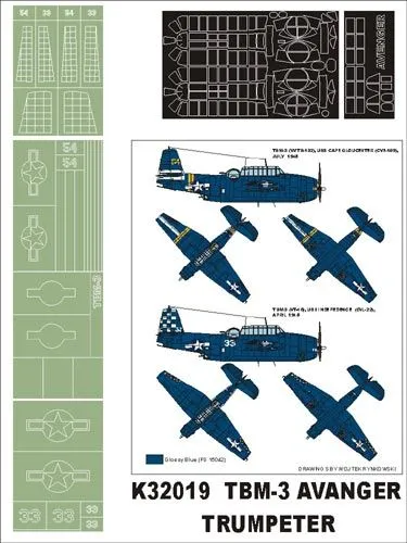 TBM-3 Avenger super mask for Trumpeter 1:32