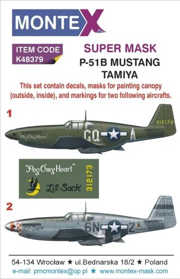 P-51B super mask for Tamiya 1:48