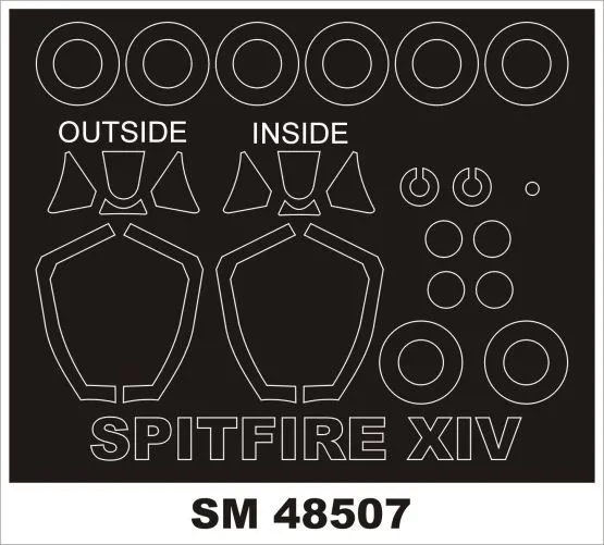 Spitfire FR Mk.XIV mask for Airfix 1:48