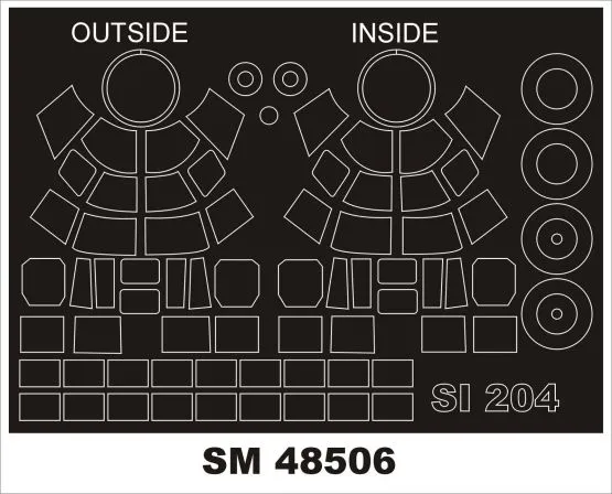 Siebel Si 204 mask for Special Hobby 1:48
