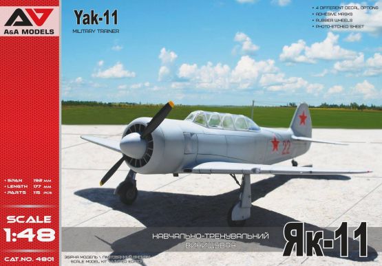 Yak-11 Military trainer 1:48