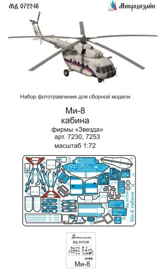 Mil Mi-8 cockpit for Zvezda 1:72