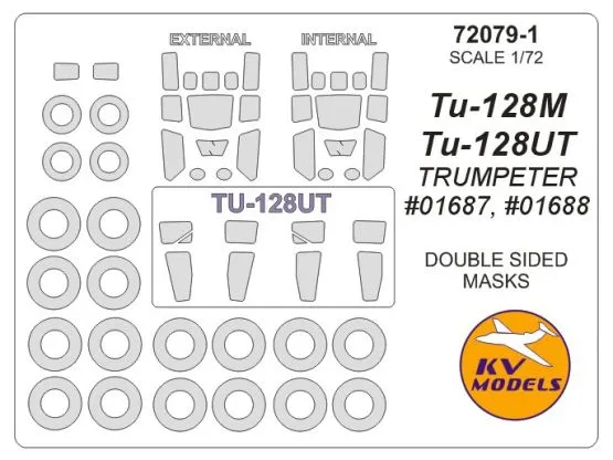 Tu-128M/UT mask for Trumpeter (double sided) 1:72