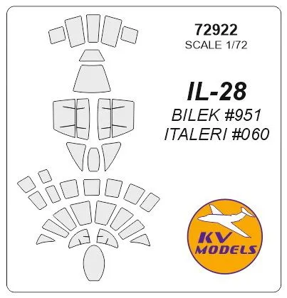 Il-28 mask for Bilek 1:72 Il-28 mask for Bilek 1:72
