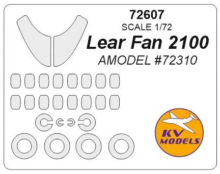 Lear Fan 2100 mask for Amodel 1:72
