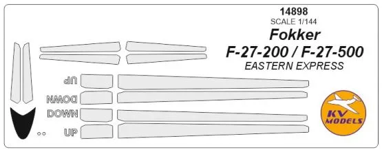 Fokker F-27-200 / F-27-500 mask for Easter Express 1:144