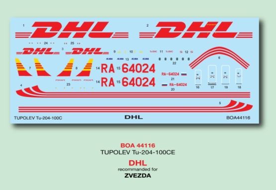 Tupolev Tu-204-100C - DHL 1:144