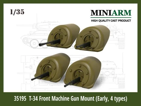 T-34 Front Machine Gun Mount (Early, 4 type) 1:35