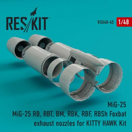 MiG-25RB exhaust nozzles for Kitty Hawk 1:48