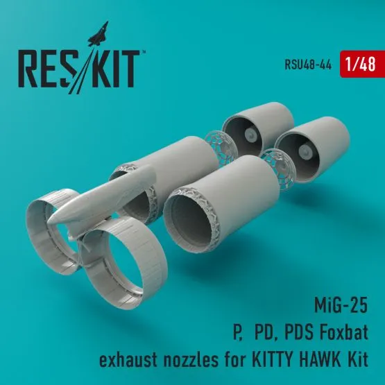 MiG-25P exhaust nozzles for Kitty Hawk 1:48 MiG-25P exhaust nozzles for Kitty Hawk 1:48
