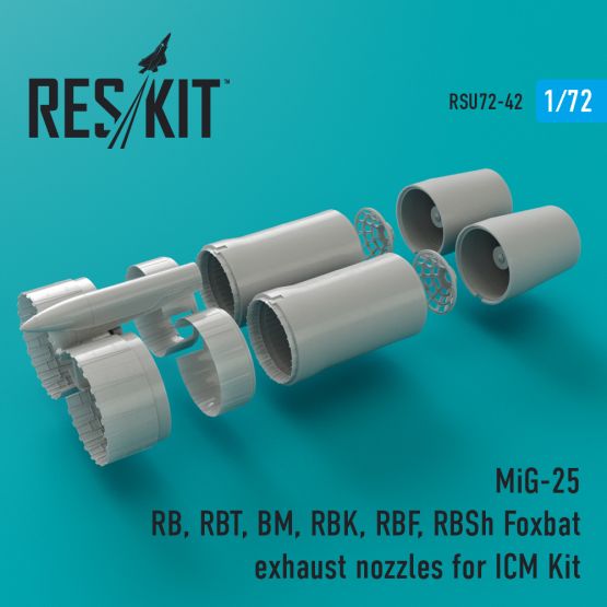 MiG-25RB exhaust nozzles for ICM 1:72