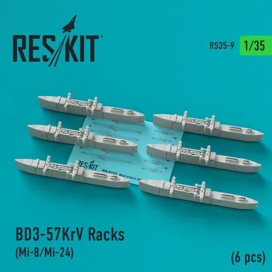 BD3-57KrV Racks (6 pcs) (Mi-8/Mi-24) 1:35