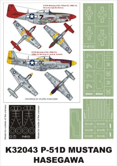 P-51D Mustang super mask for Hasegawa 1:32