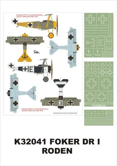 Fokker DR.I super mask for Roden P.1 1:32