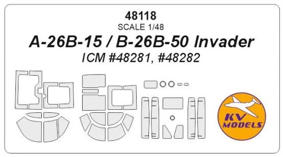 A-26B-15 / B-26B-50 Invader mask for ICM 1:48