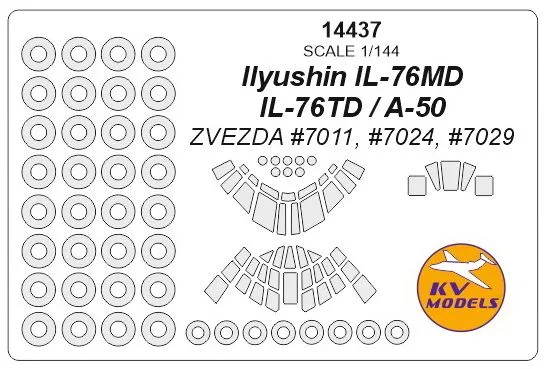 Il-76MD / Il-76TD / A-50 mask for Zvezda 1:144