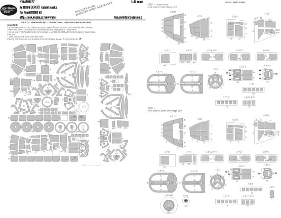 He 111H-6 EXPERT mask for ICM/ Revell 1:48