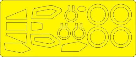 E.E. Lightning F.2A, F.6 BASIC mask for Airfix 1:72