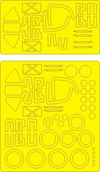 P-38 F/G Lightning EXPERT mask for Tamiya 1:48