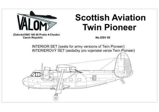 Twin Pioneer army seats 1:72