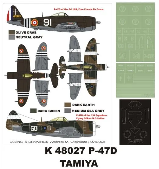 P-47D Dubbletop super mask for Tamiya 1:48