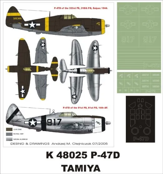 P-47D Razorback super mask for Tamiya 1:48