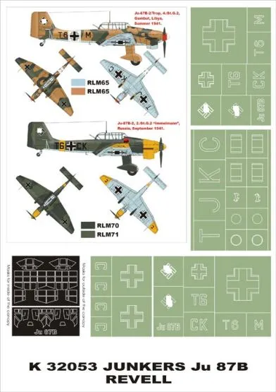 Ju 87B-2 super mask for Revell 1:32
