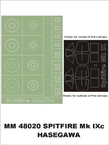 Spitfire Mk IXc maxi mask for Hasegawa 1:48