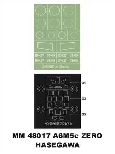 A6M5c Zero maxi mask for Hasegawa 1:48