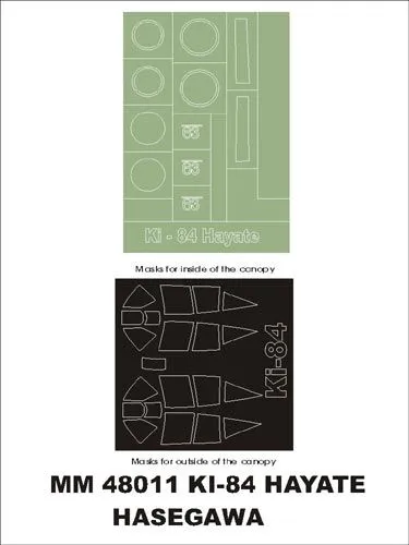 Ki-84 Hayate maxi mask for Hasegawa 1:48