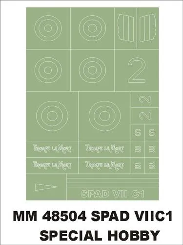 Spad VIIc maxi mask 1:48