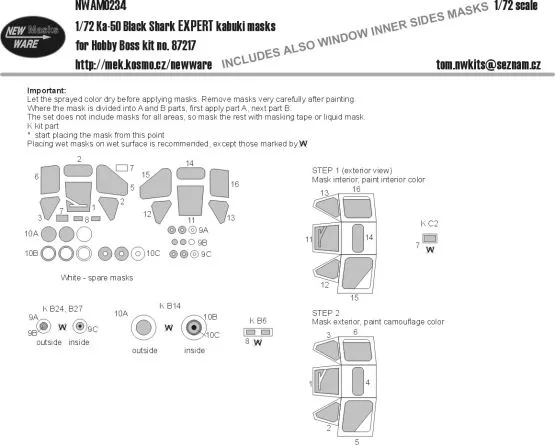 Ka-50 EXPERT mask for Hobby Boss 1:72
