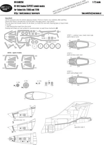 RF-101C EXPERT mask for Valom 1:72