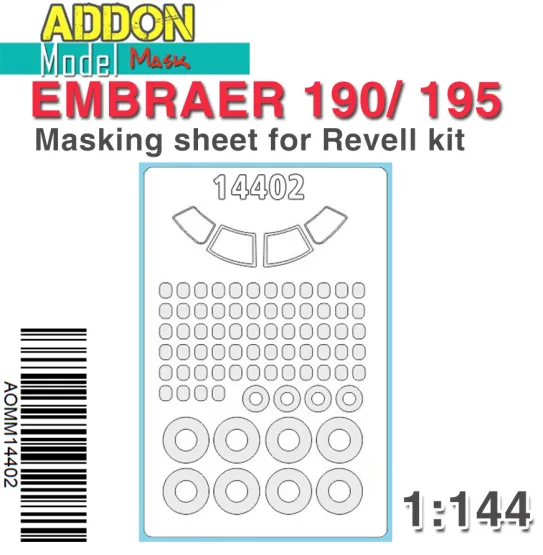 Embraer 190/ 195 Mask for Revell 1:144