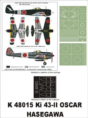 Ki-43 II Oscar super mask for Hasegawa 1:48