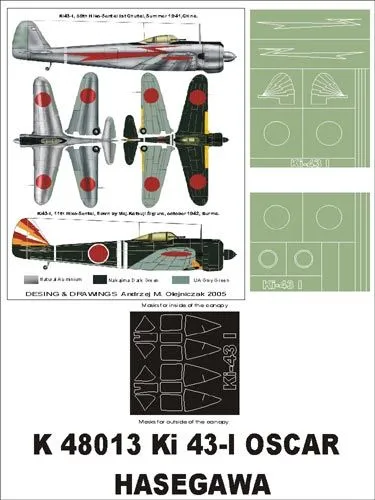 Ki-43 I Oscar super mask for Hasegawa 1:48