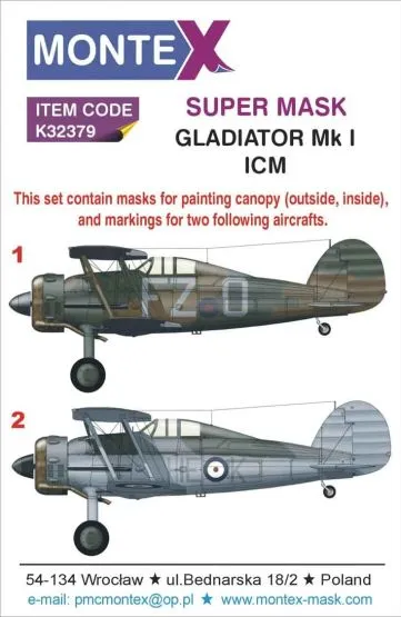 Gladiator Mk.I super mask for ICM Part.3 1:32