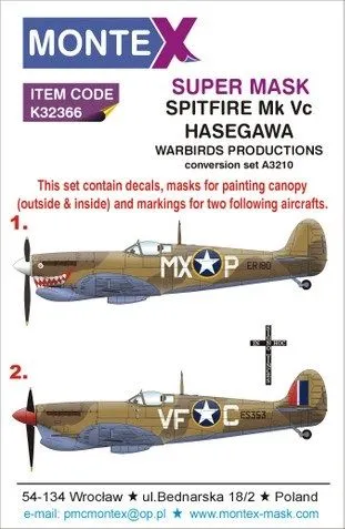 Spitfire Mk.Vc super mask for Hasegawa 1:32