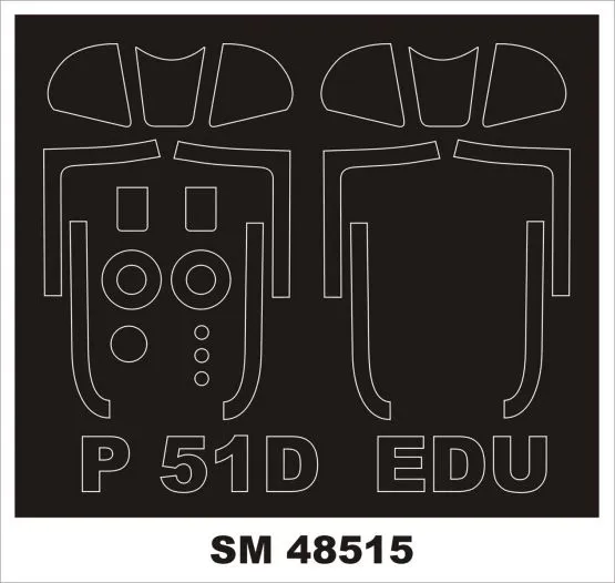 P-51D mask for Eduard 1:48 P-51D mask for Eduard 1:48