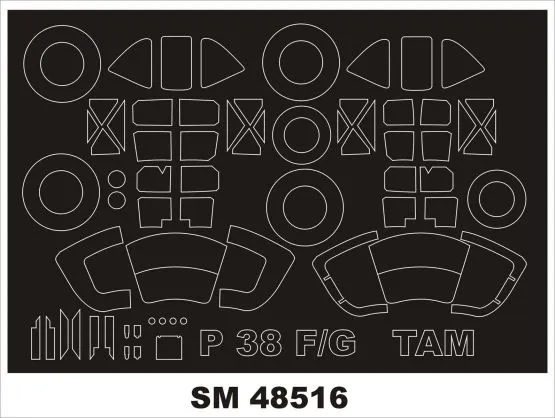 P-38F/G mask for Tamiya 1:48