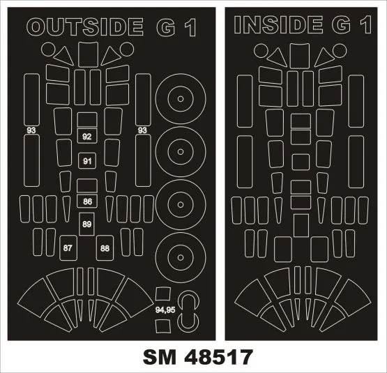 Fokker G-1 mask for Mikromir 1:48