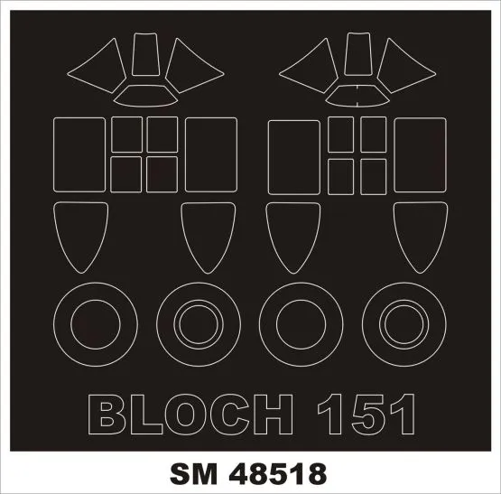 Bloch 151 mask for Dowa Wings 1:48