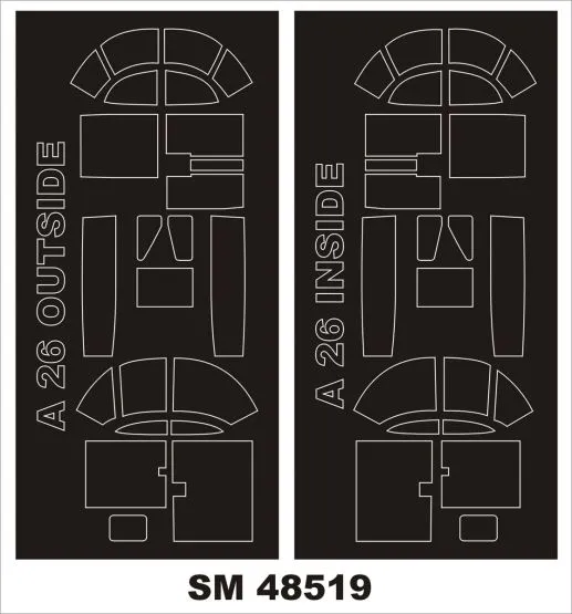 A-26 Invader mask for ICM 1:48