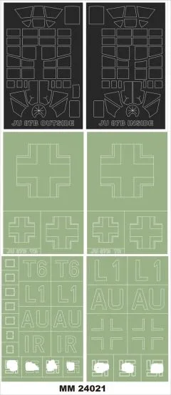 Ju 87B maxi mask for Trumpeter 1:24 Ju 87B maxi mask for Trumpeter 1:24